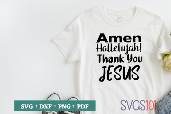 Amen Hallelujah Thank You Jesus SVG: Graphics for Faith Crafts
