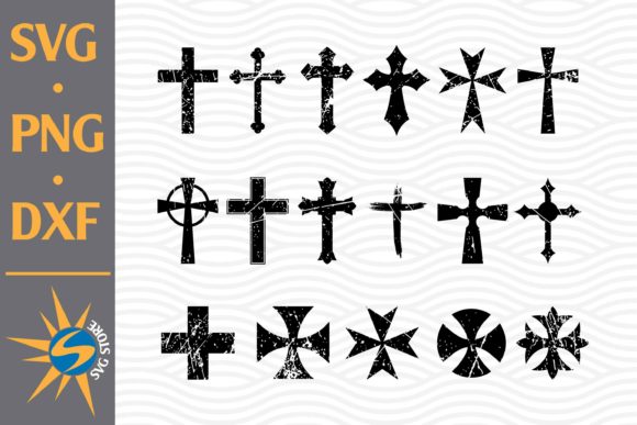 Distressed Christian Cross: Graphics for Faith Crafts
