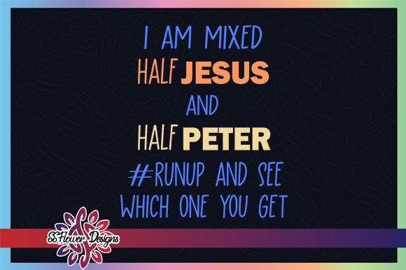 I m Mixed Half Jesus and Halft Peter Graphics for Crafts