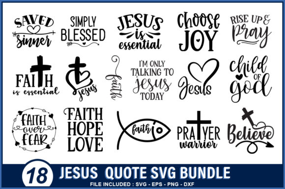 Jesus Bundle: Graphics for Faith Crafts & Editorial