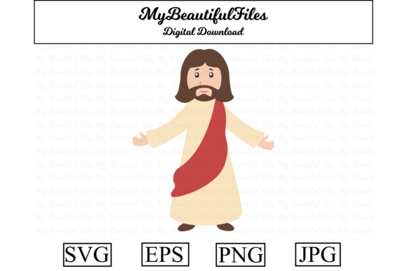 Jesus Clipart Illustration: Graphics for Faith Branding