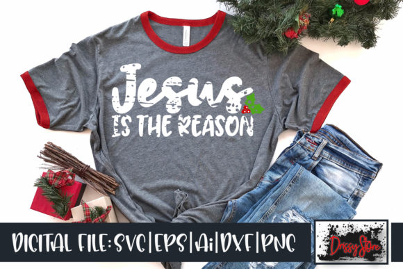 Jesus is the Reason Grunge Graphics for Faith Crafts