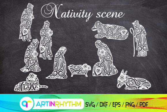 Nativity Jesus Birth Graphics for Holiday Crafts