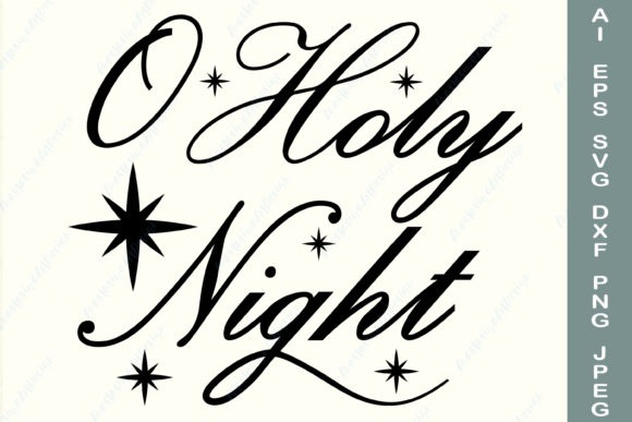 O Holy Night Graphics for Christian Christmas Crafts