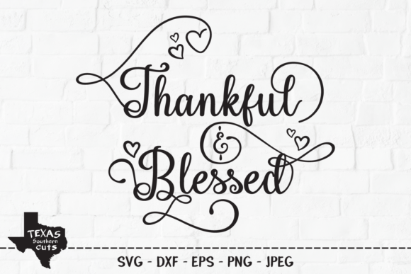 Thankful Blessed Graphics for Faith-Based Crafts